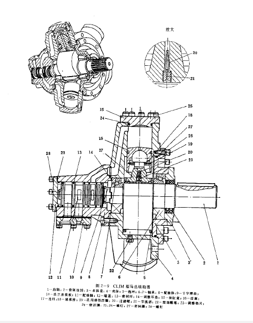 CLJM液壓馬達(dá)結(jié)構(gòu)圖